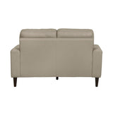 Lewes Latte Leather Loveseat