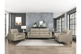 Lewes Latte Leather Living Room Set