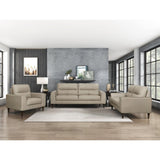 Lewes Latte Leather Loveseat