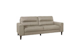 Lewes Latte Leather Living Room Set
