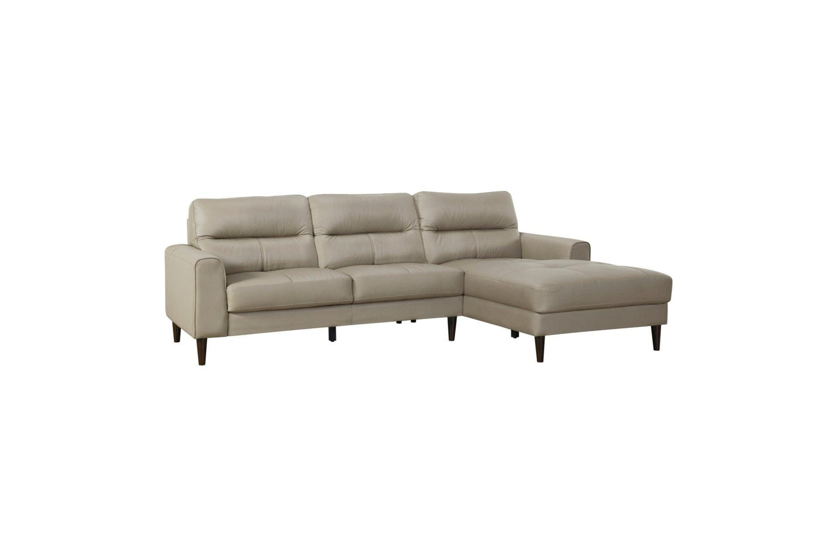 Lewes Latte Leather Sectional