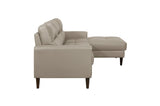 Lewes Latte Leather Sectional