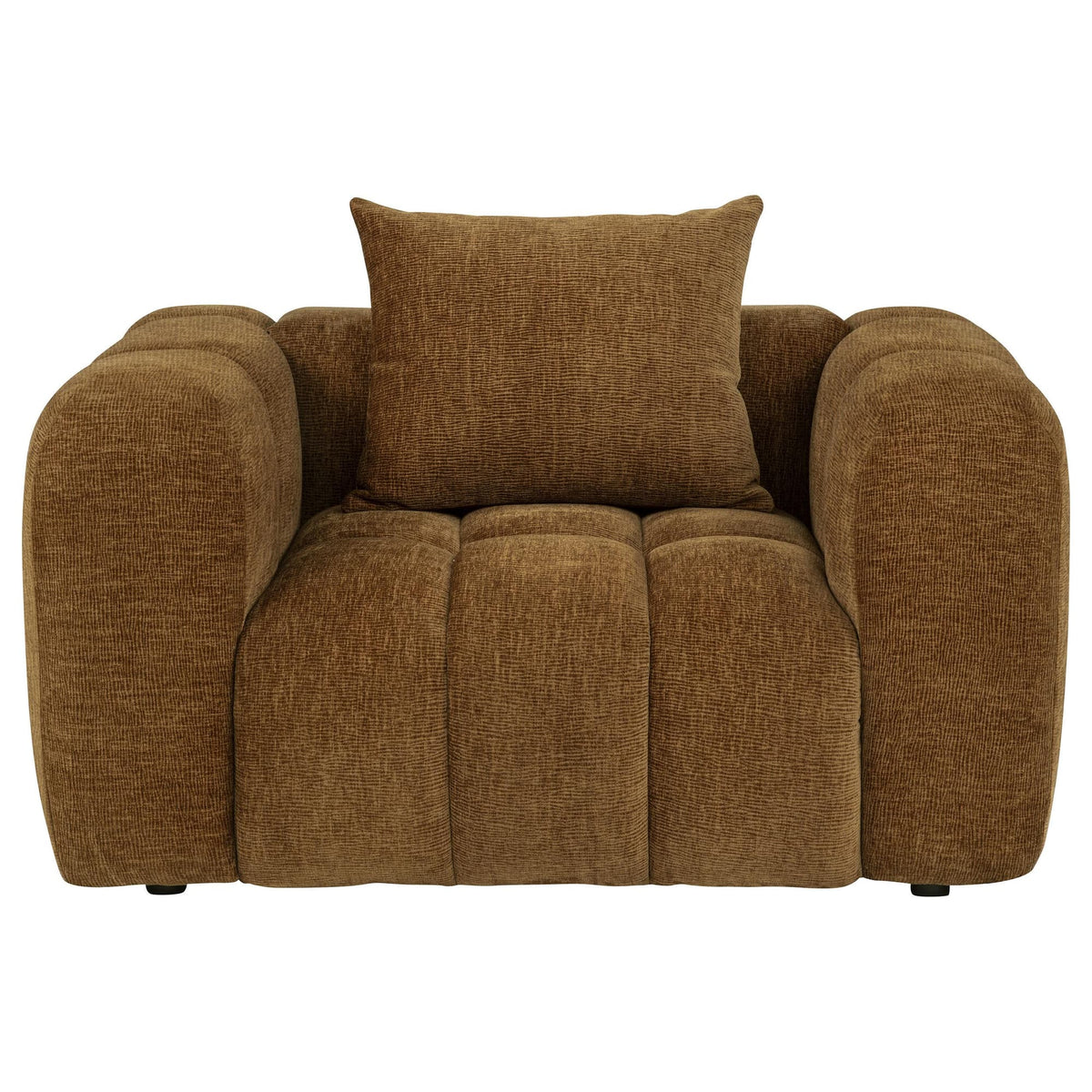 Lazaro Fabric Upholstered Wide Channel Accent Chair Bronze — product image 2