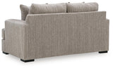 Lofwood Fossil Chenille Loveseat — back view
