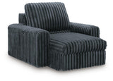 HamlinBay Gunmetal Chenille Power Gliding Chaise angled view