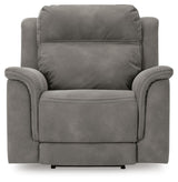 Next-Gen Durapella Slate Microfiber Power Recliner — front view