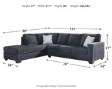 Altari Slate Chenille 2-Piece Sectional With Chaise - Ella Furniture