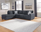 Altari Slate Chenille 2-Piece Sleeper Sectional With Chaise 87213S4 - Ella Furniture