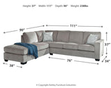 Altari Alloy Chenille 2-Piece Sectional With Chaise - Ella Furniture