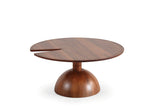Pomela Walnut 2-Piece Coffee Table Set