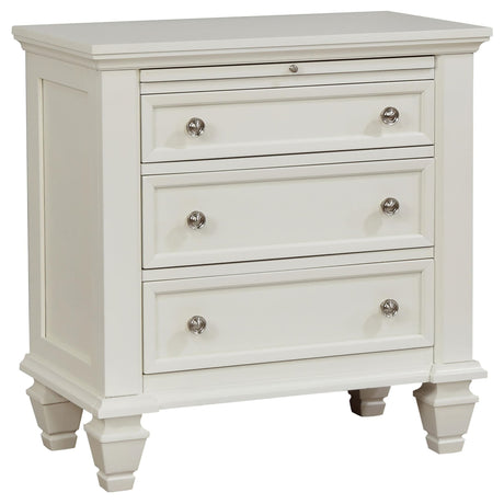Sandy Beach White Queen Panel Bed Bedroom Set with Dresser, Mirror, NightStand, and Chest — product image 5