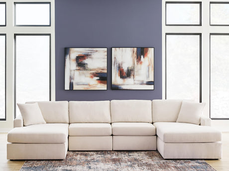 Modmax 4-Piece Sectional with Chaise in Oyster Performance Fabric — product image 3