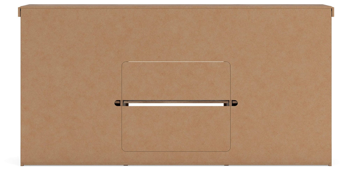 Garistyn Brown 73" TV Stand — back view