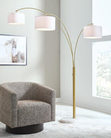 Valo Gold Finish Arc Lamp — product view