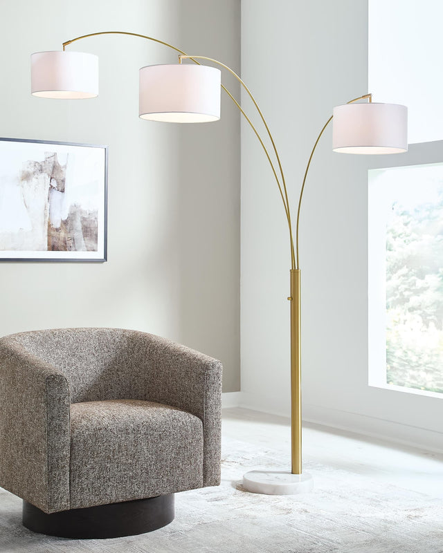 Valo Gold Finish Arc Lamp — product view