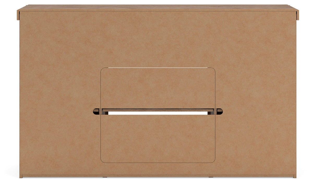 Garistyn Brown 62" TV Stand — back view