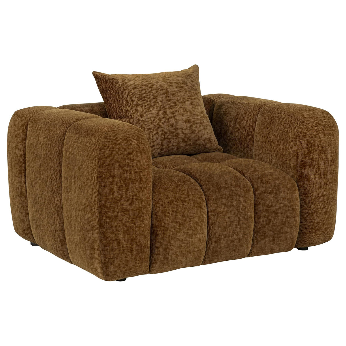 Lazaro 3-piece Fabric Upholstered Wide Channel Sofa Set Bronze — product image 11