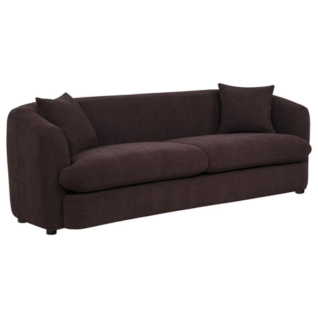 Delroy 3-Seat Stationary Sofa in Aubergine Polyester — product view