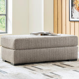 Lofwood Fossil Chenille Ottoman — product view