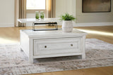 Antique White Lift-Top Coffee Table with Drawer and Hidden Storage — product view