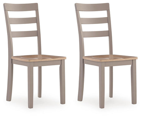 Harperfeld Natural/Gray Dining Chair — angled view