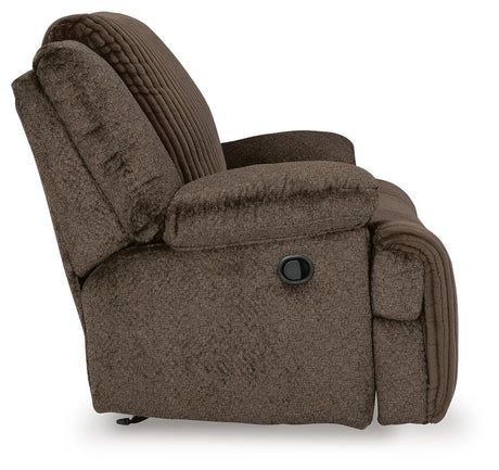 Top Chocolate 6-Piece Sectional with Recliner — side view