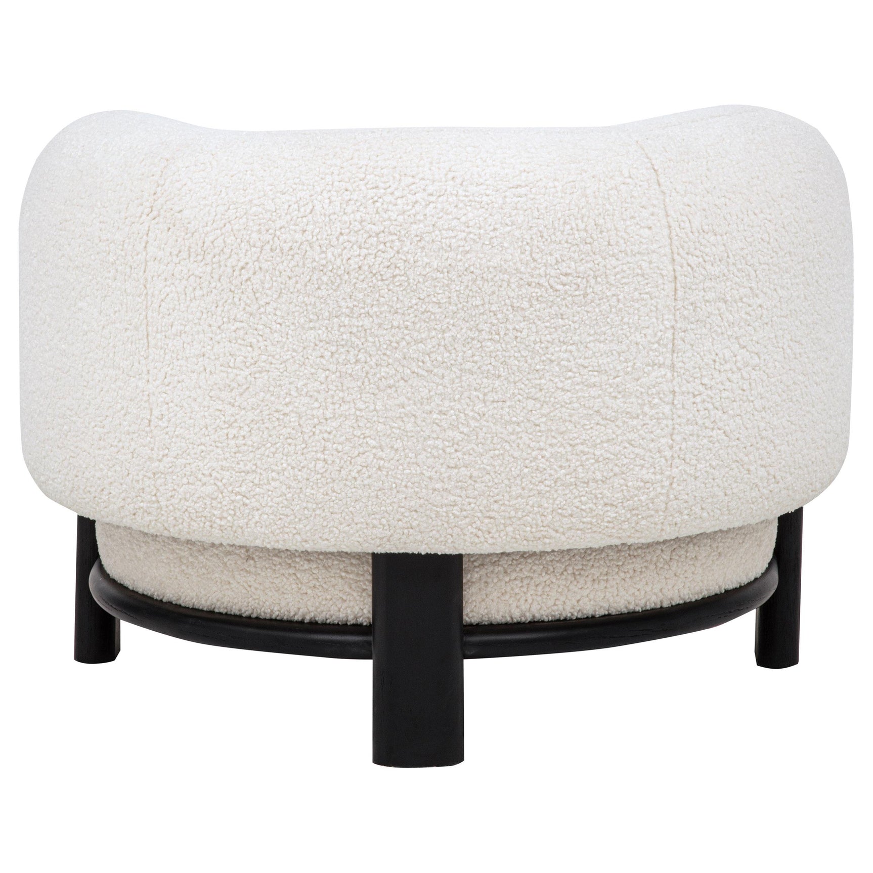 Lawler Upholstered Barrel Back Accent Chair Ivory and Black