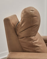 Lorrenton Caramel Faux Leather Power Glider Recliner with Audio System