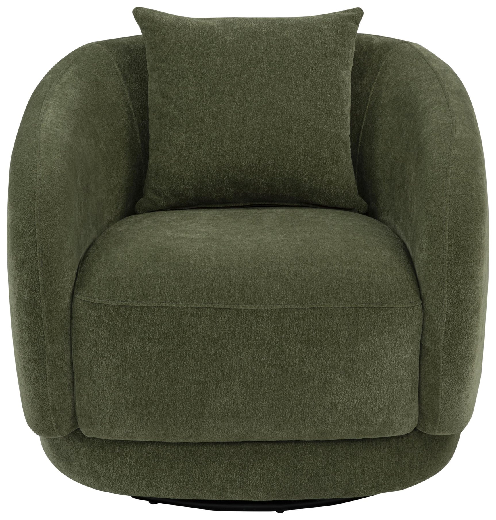 Arnaud Chenille Upholstered Swivel Accent Chair Green