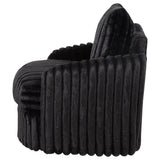 Sarco Corduroy Upholstered Swivel Accent Arm Chair Black