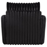 Sarco Corduroy Upholstered Swivel Accent Arm Chair Black