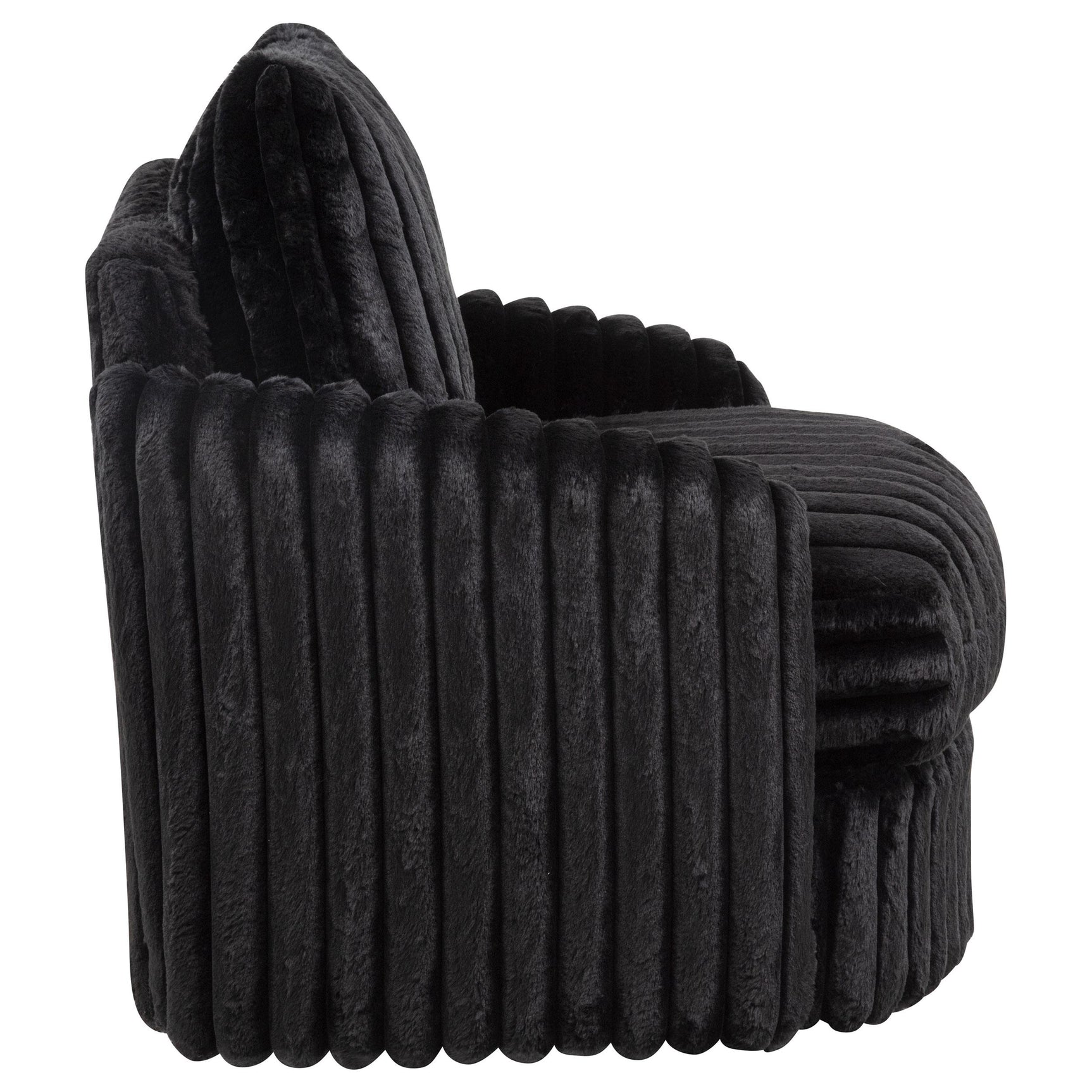 Sarco Corduroy Upholstered Swivel Accent Arm Chair Black