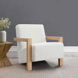 Fitzroy Boucle Upholstered Accent Arm Chair Ivory 903094