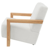 Fitzroy Boucle Upholstered Accent Arm Chair Ivory 903094