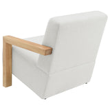 Fitzroy Boucle Upholstered Accent Arm Chair Ivory 903094