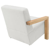 Fitzroy Boucle Upholstered Accent Arm Chair Ivory 903094