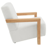 Fitzroy Boucle Upholstered Accent Arm Chair Ivory 903094