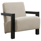 Fitzroy Boucle Upholstered Accent Arm Chair Latte 903095