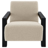 Fitzroy Boucle Upholstered Accent Arm Chair Latte 903095