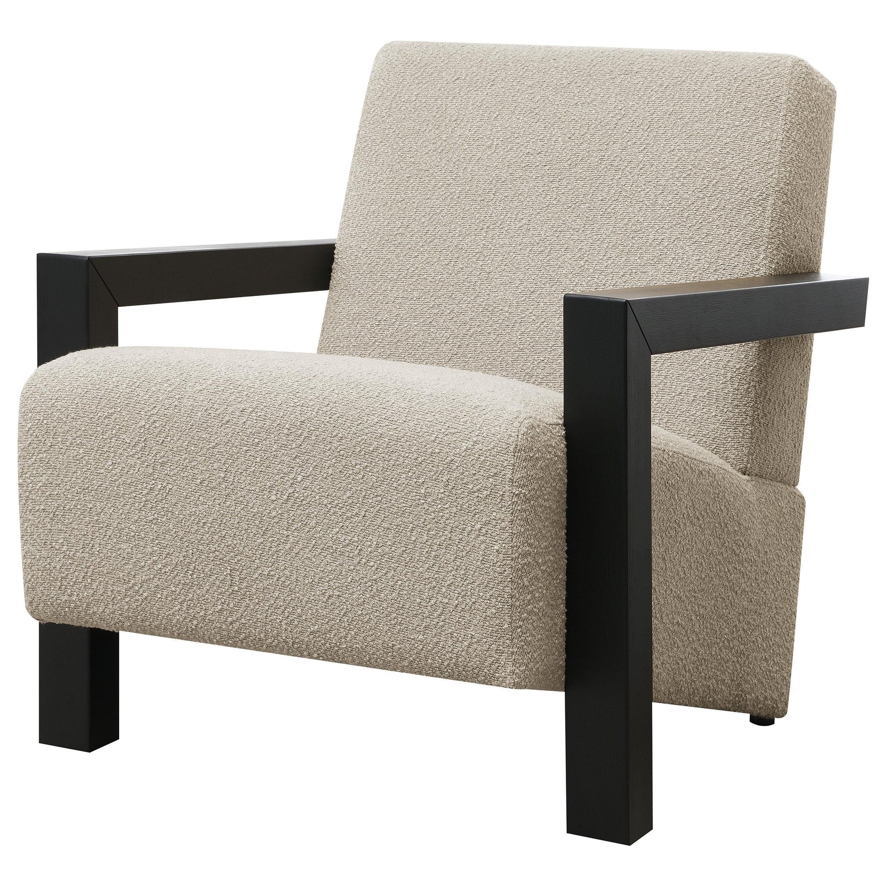 Fitzroy Boucle Upholstered Accent Arm Chair Latte 903095