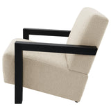 Fitzroy Boucle Upholstered Accent Arm Chair Latte 903095