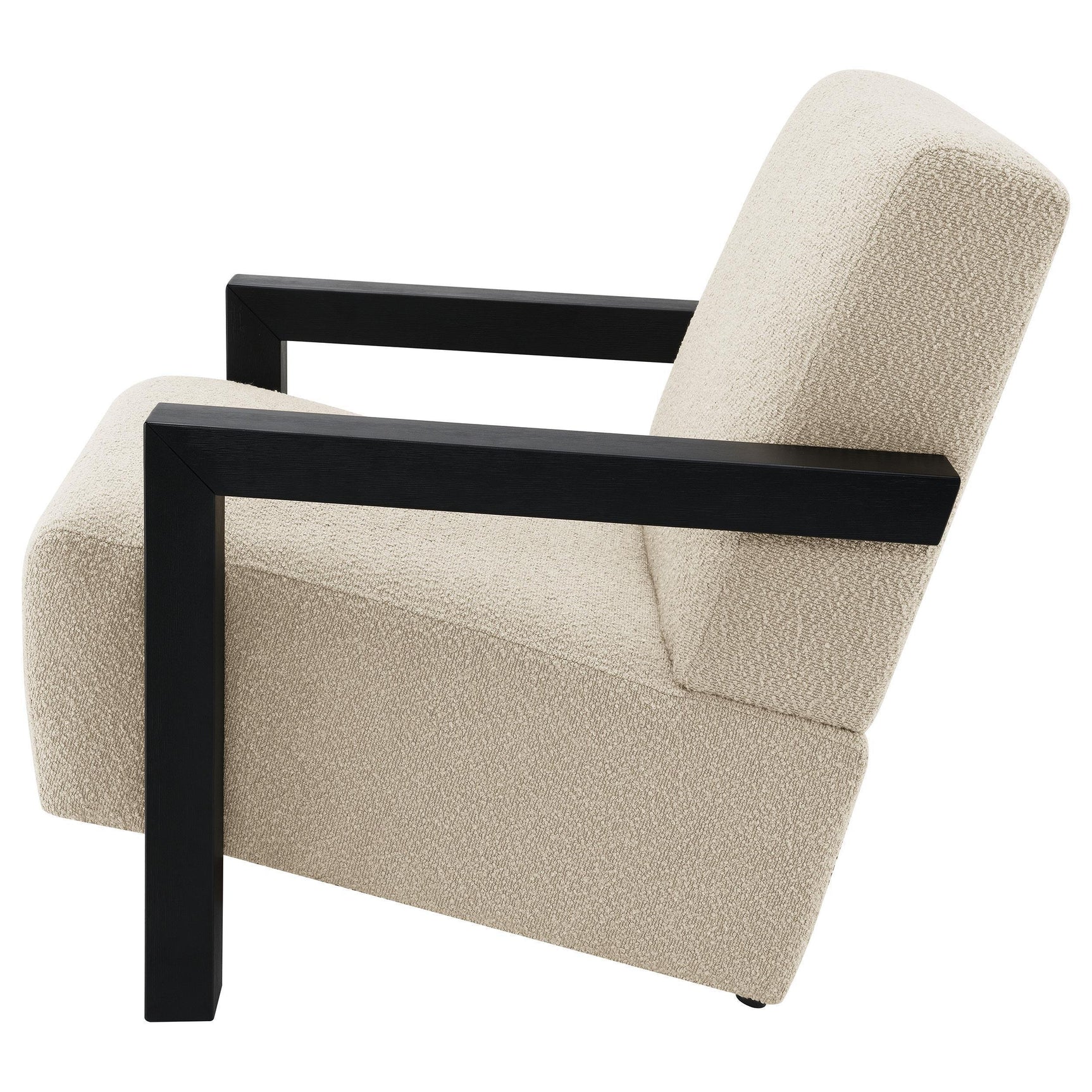Fitzroy Boucle Upholstered Accent Arm Chair Latte 903095