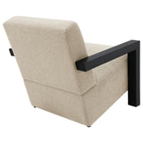 Fitzroy Boucle Upholstered Accent Arm Chair Latte 903095