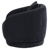 Arnaud Chenille Upholstered Swivel Accent Chair Navy