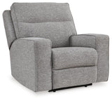Biscoe Pewter Textured Nuvella® Power Recliner