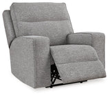 Biscoe Pewter Textured Nuvella® Power Recliner