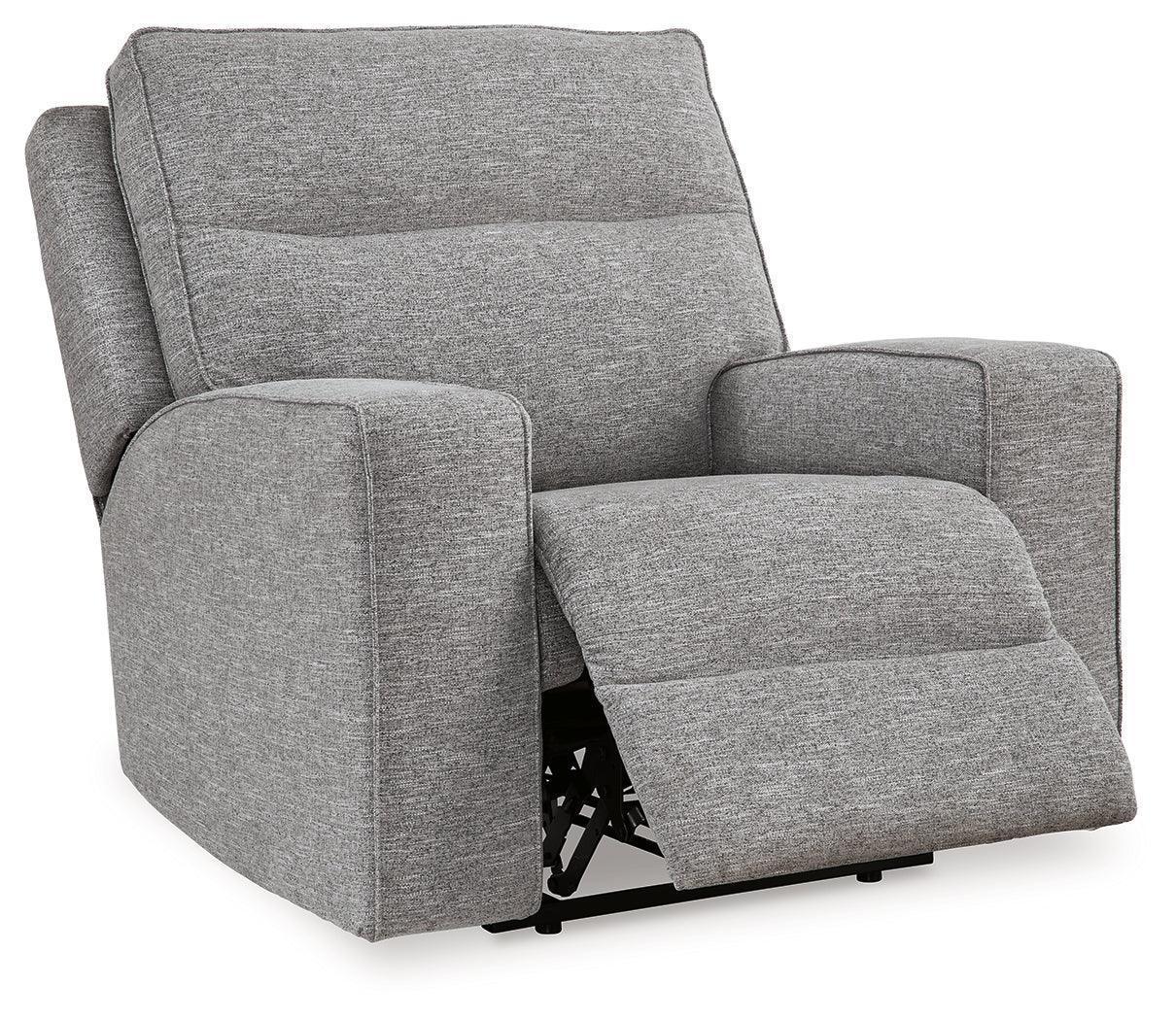 Biscoe Pewter Textured Nuvella® Power Recliner