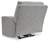 Biscoe Pewter Textured Nuvella® Power Recliner