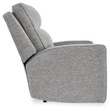 Biscoe Pewter Textured Nuvella® Power Recliner