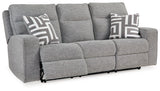 Biscoe Pewter Textured,nuvella® Power Reclining Sofa